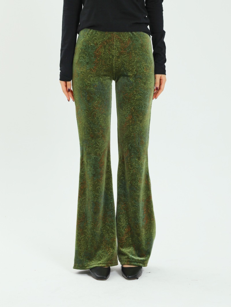 [당일 배송]Velvet flower pants(green)