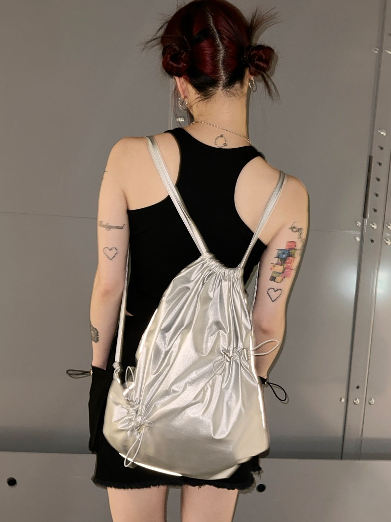 Shirring string backpack