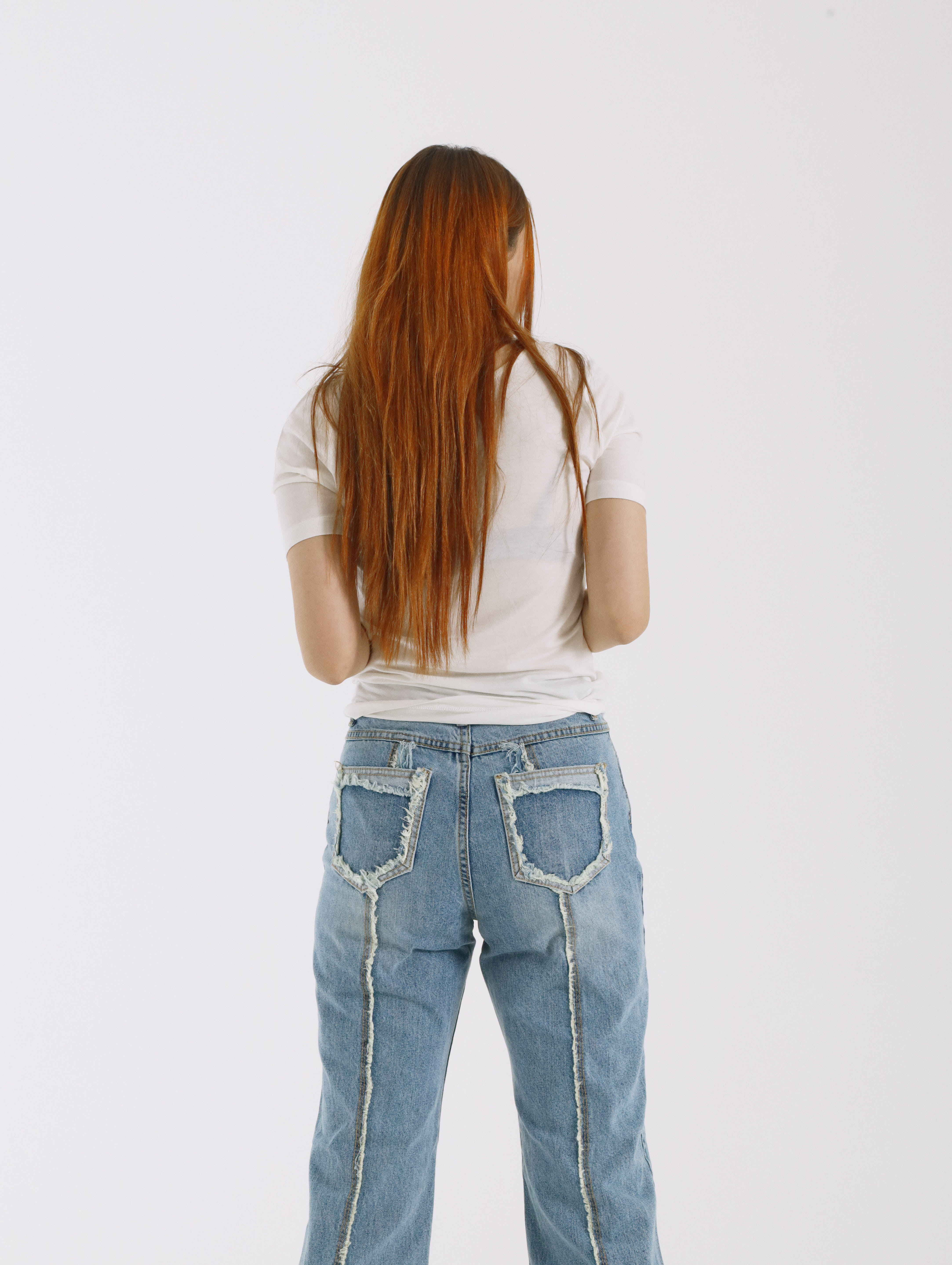 Unbalanced line jeans