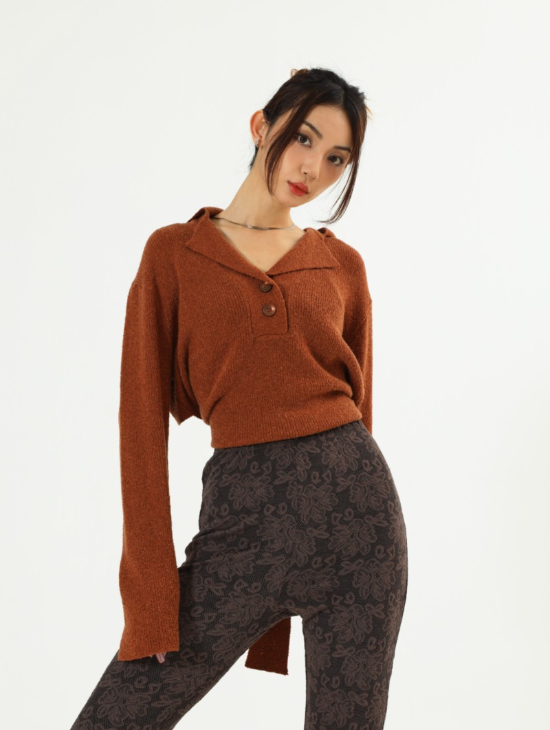 TERRY STRAP TOP (BROWN)