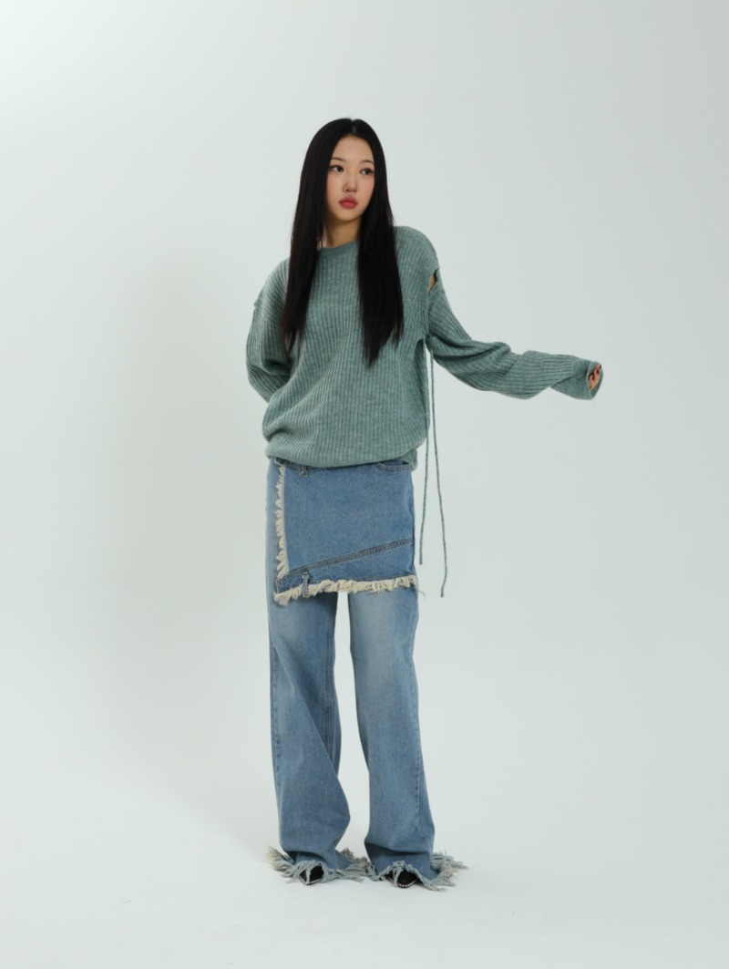 LOOSE HOLE KNIT(GREEN)