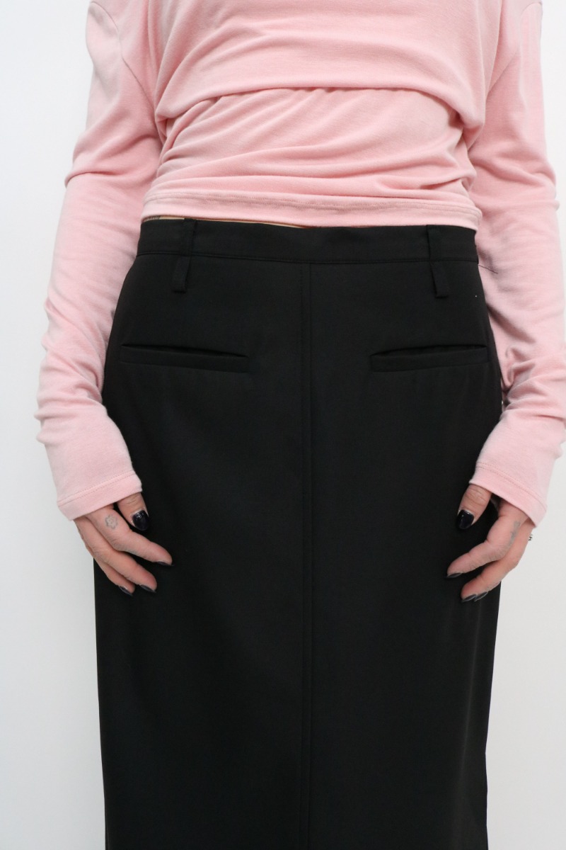 Side slit long skirt
