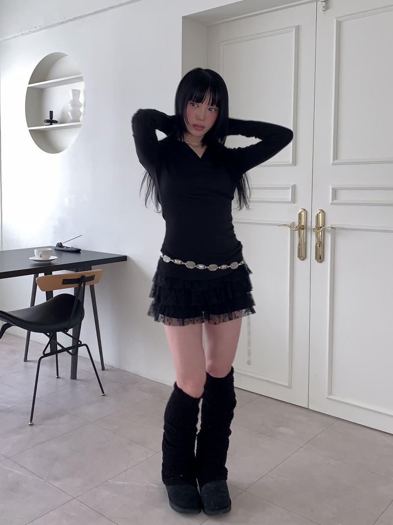 [당일 배송]Vera lace cancan mini skirt